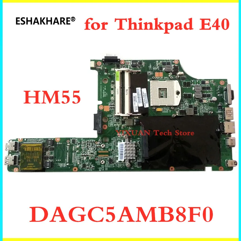 Для ноутбука Lenovo Thinkpad E40 материнская плата DAGC5AMB8F0 для FRU PN:63Y2132 HM55 DDR3 100% ТЕСТ ОК |
