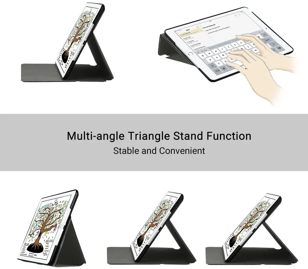 

EasyAcc Case for iPad 9.7 2018/2017 Ultra Slim Lightweight Stand Case Auto Wake Sleep PU Leather Sleeve for iPad 9.7 2018/2017