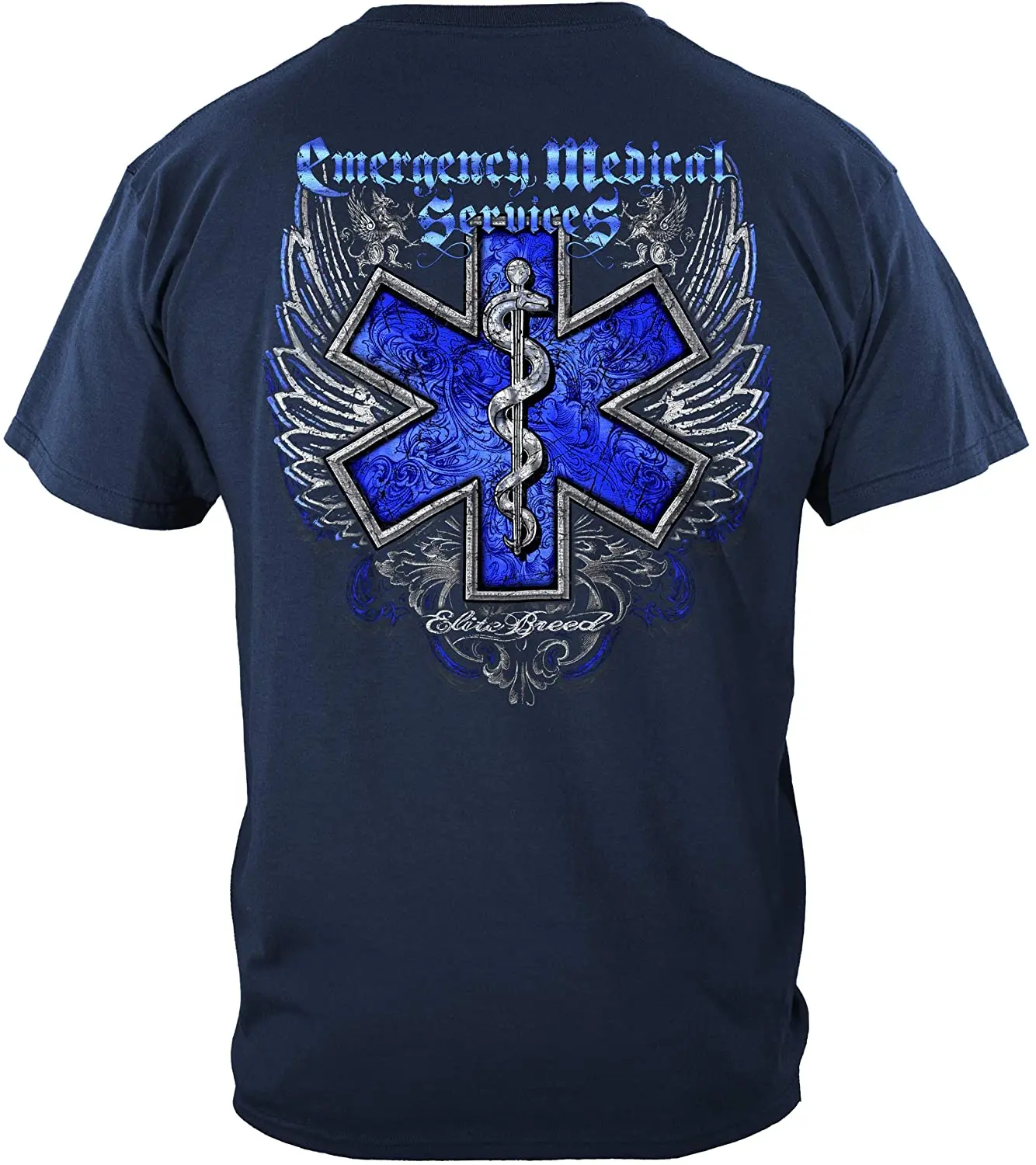 

EMS EMT Silver Wing Star of Life T-Shirt Emergency Cotton O-Neck Short Sleeve Men's T Shirt New Size S-3XL