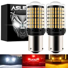 2 шт., Автомобильные светодиодные лампы 144SMD 1156 BA15S P21W 1157 BAY15D P215W BAU15S PY21W R5W R10W