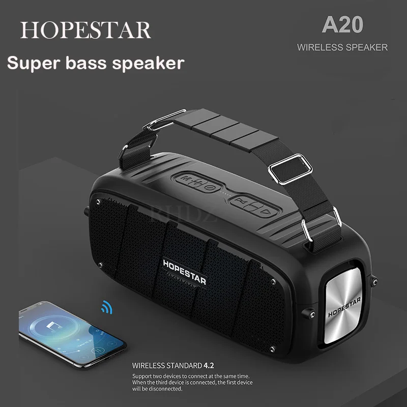 HOPESTAR A20 Bluetooth колонки 55 Вт супер бас стерео сабвуфер музыкальный плеер звуковая