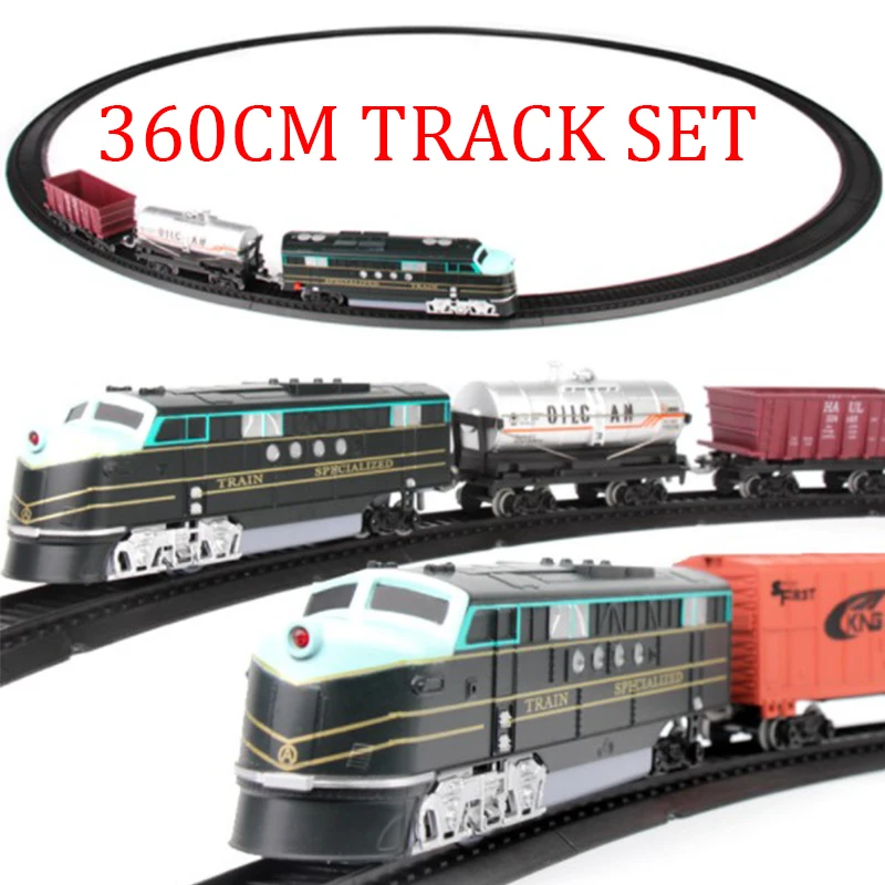 

Электрическая высокоскоростная железная дорога, 360 см, Трековый поезд, игрушка для мальчиков, сборка «сделай сам», поезд, набор высокоскоростных рельсов, детская игрушка на день рождения и Рождество