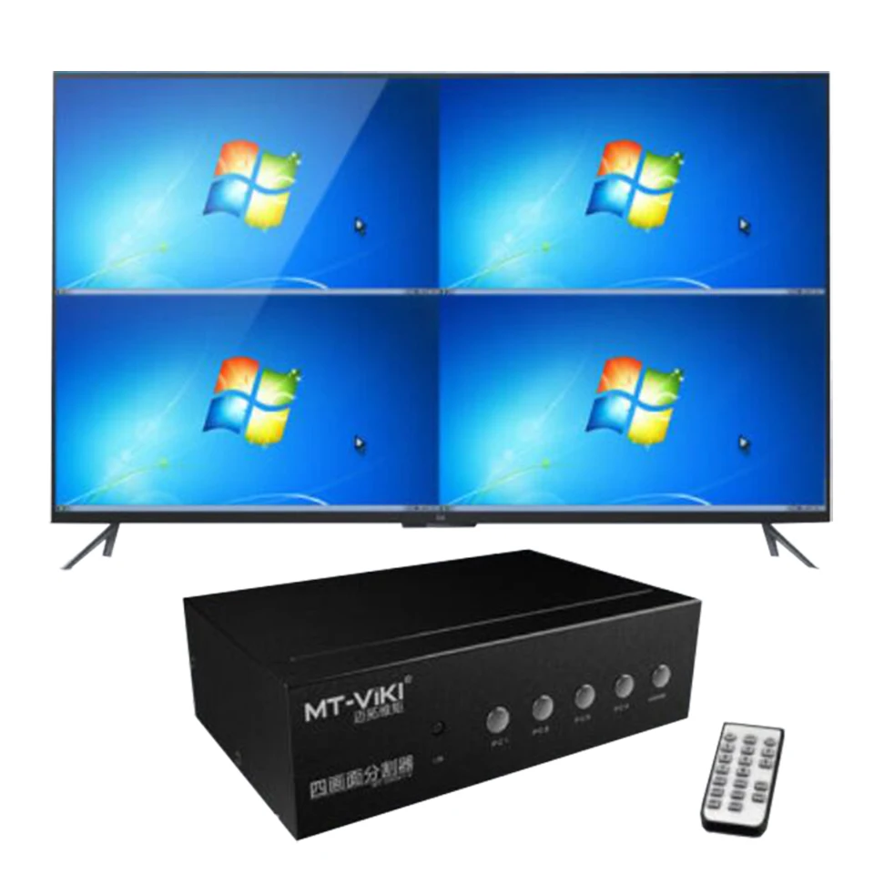 VGA мультипросмотра сплиттер для мониторов 4 вход 1VGA выход несколько режимов