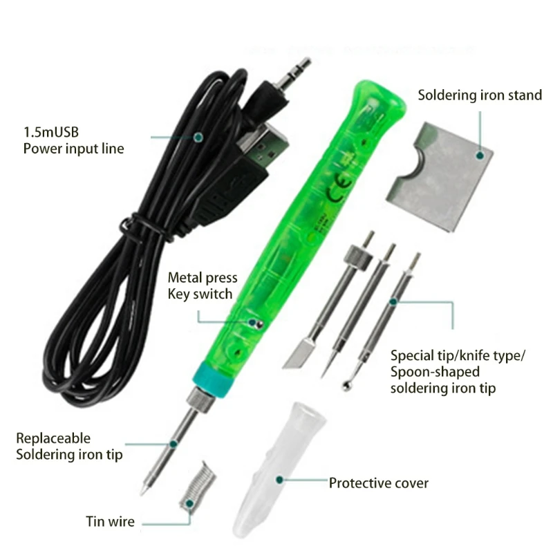 

3D Print Pro'sKit SI-169U Soldering Iron Pen Finishing Tool USB 5V Repair