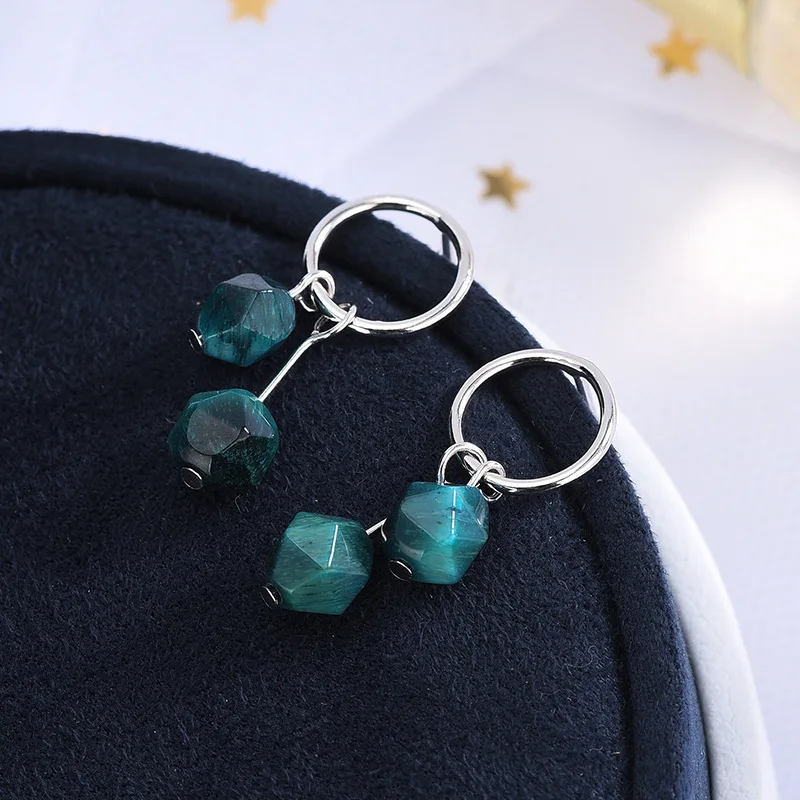 

Women Jewelry Fashion Statement Earrings Popular Design Hot Selling Blue Bead Drop Earrings For Girl Lady Gifts