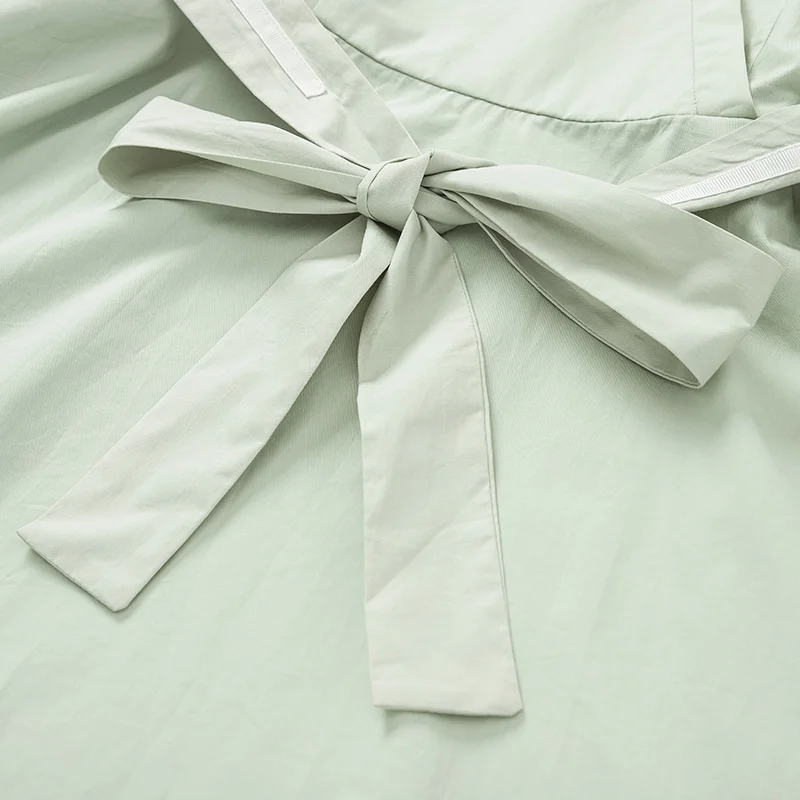 Платье SEMIR женское с V-образным вырезом хлопковое дышащее модное коротким рукавом