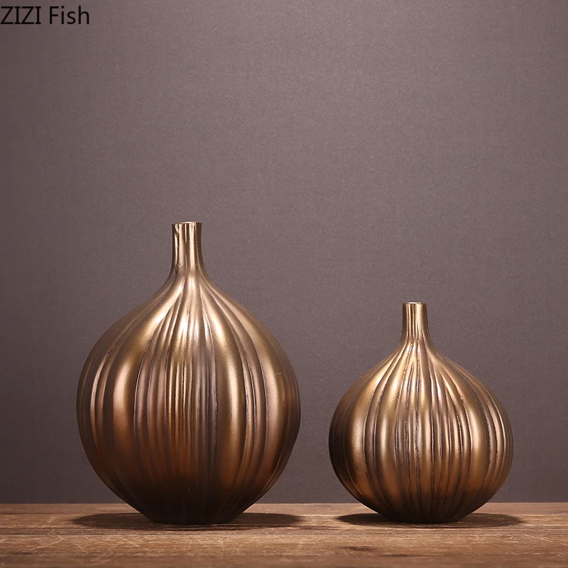 Креативная каучуковая ваза для золотых цветов в скандинавском стиле современные
