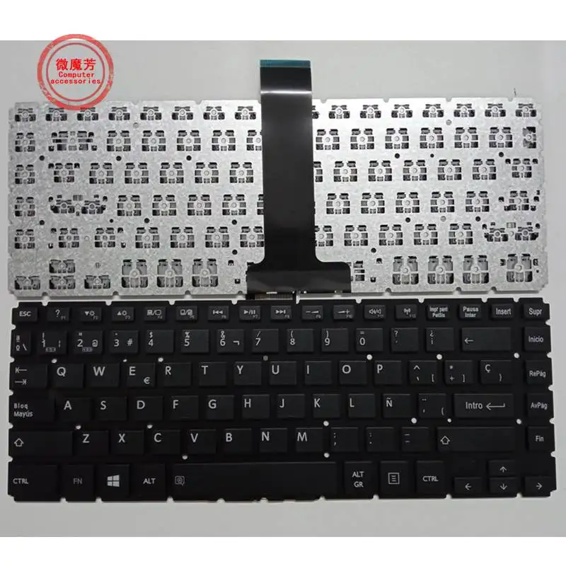 Испанская клавиатура SP ДЛЯ Toshiba L40-B L40D-B L40t-B L40Dt-B L45-B E45-b4100 E45-B4200 9z. Nbfsv.00u