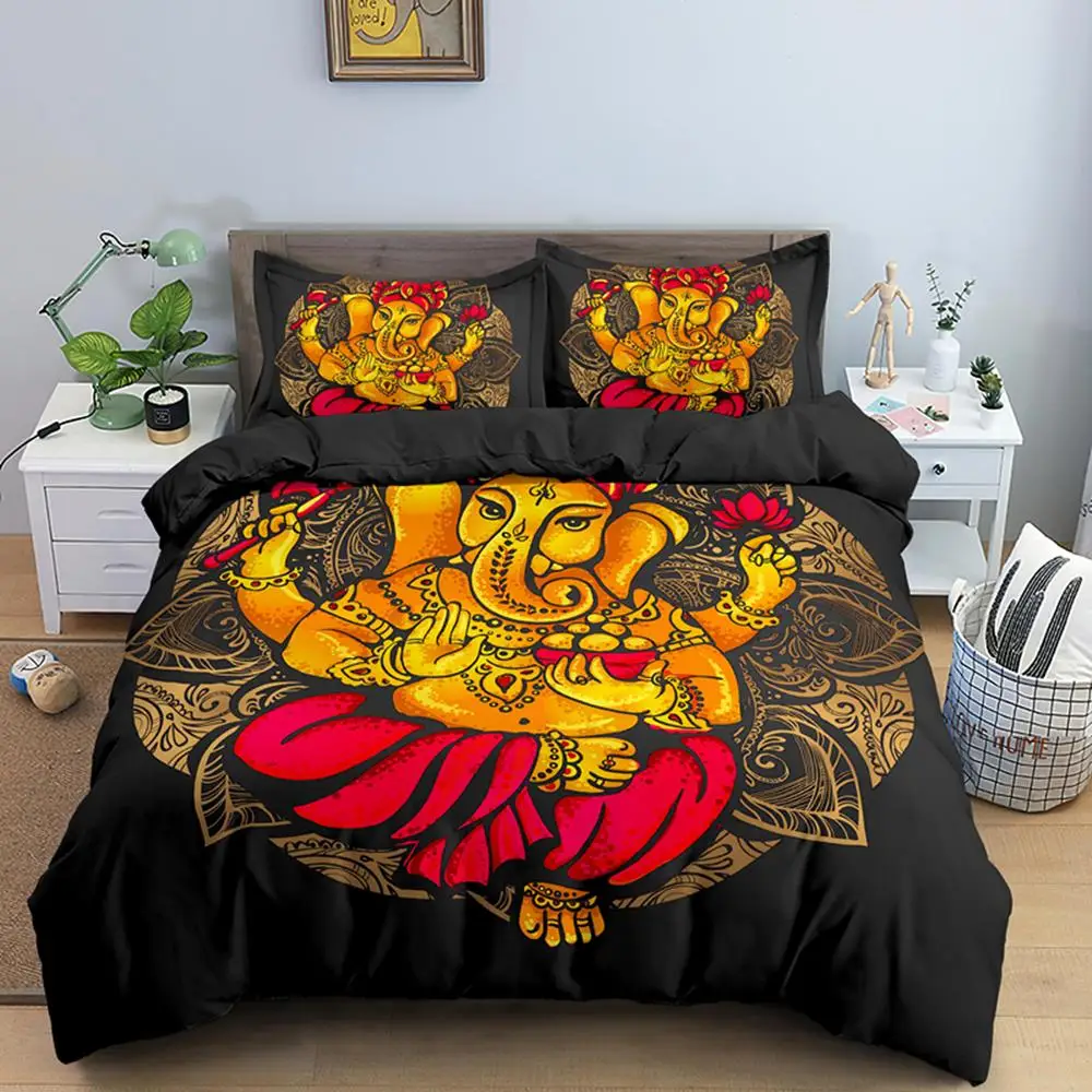 

Yoga Spirituality Duvet Cover Sets Psychedelic Mandala Bedding Set Boho Style Single Queen King Size Comfoter Covers