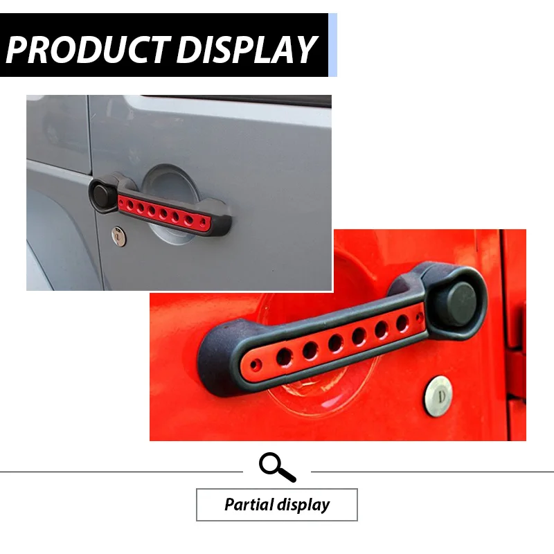 NOANS декоративные наклейки из алюминиевого сплава с внешней ручкой для Jeep Wrangler JK