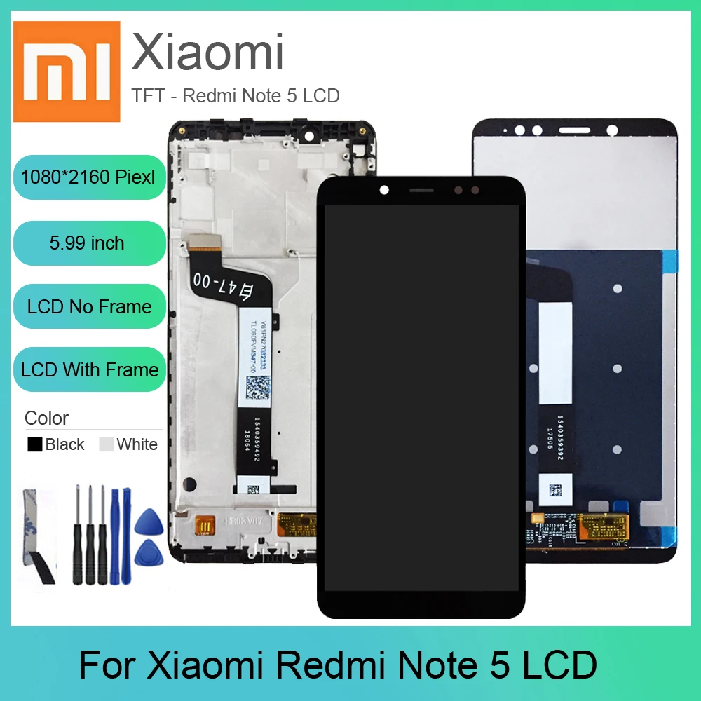 Для Xiaomi Redmi Note 5 ЖК-дисплей сенсорный экран дигитайзер сборка с рамкой для Pro