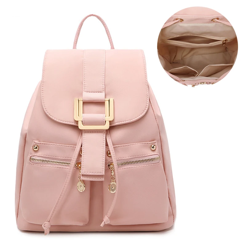 

Large Capacity Women Casual Nylon Bags 2021 Travel School Shoulder Bag Ladys Waterproof Anti-theft Ipad Book Backpack A097