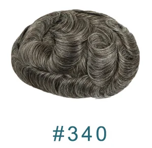 340 # Eversilky мужской парик все поли кожи замена волос системы Toupee натуральные человеческие волосы - Парик Цвет: 340 #