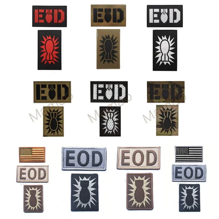 3D Вышивка Американский флаг ПВХ Армейский Камуфляж Военный Тактический значок