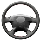 Черная искусственная кожа ручная строчка искусственная кожа для Honda Civic 2000 - 2005 Civic Hybrid 2003 Stream 2001