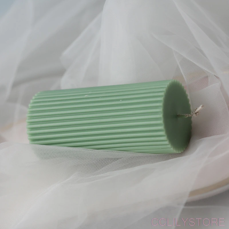 

Stripe Cylindrical Acrylic Candle Mold DIY Candle Mould Wedding Party Home Decor