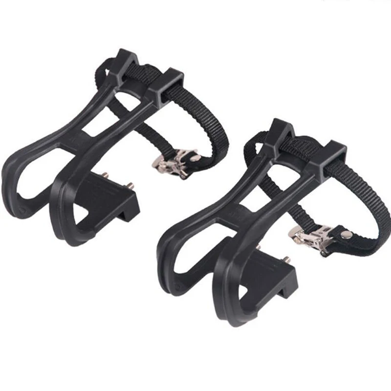 Buckle Cycling Durable Mountain Bike Fixed Gear Plastic Toe Clip Set Strap Belt Useful Wear Resistant For Bicycle Pedal