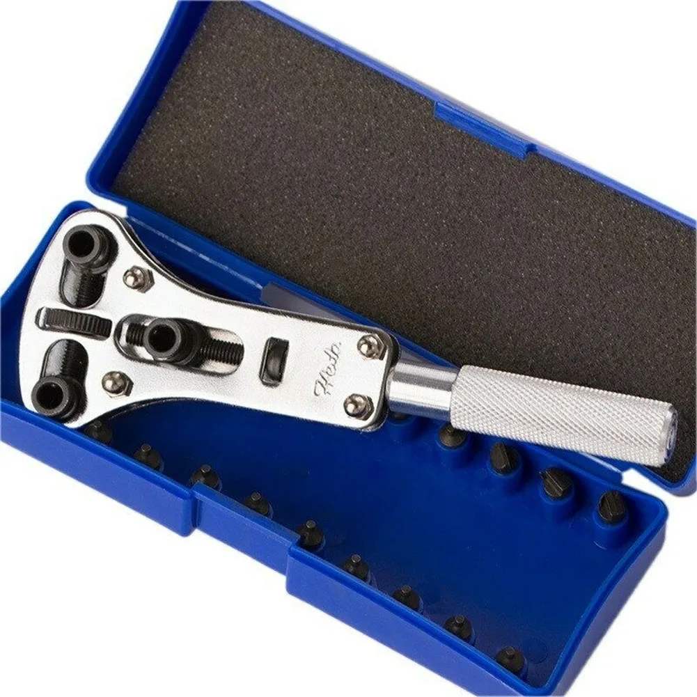 

Watch Back Case Battery Cover Opener Repair Wrench Screws Remover Tool Set Kit Multifunctional SEC88