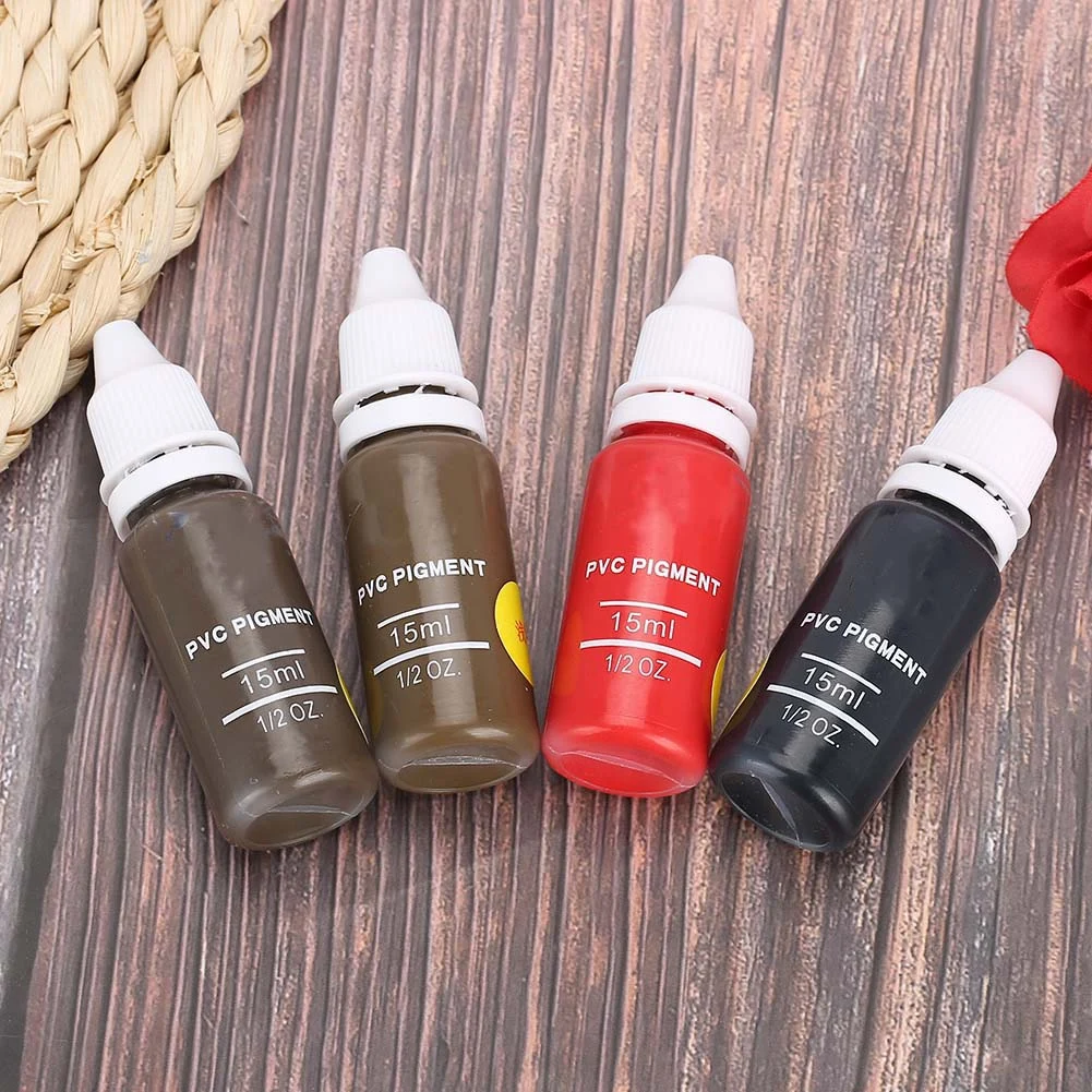 4 Colors Tattoo Pigment Eyebrow Lips Eyeline Microblading Coloring Cream For Permanent Makeup Tool | Красота и здоровье