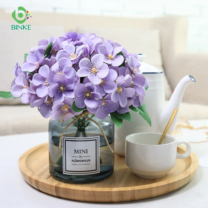 

Hydrangea Artificial Silk Flowers Bridal hand Bouquet high quality party For Wedding party Home Decoration flores artificialv