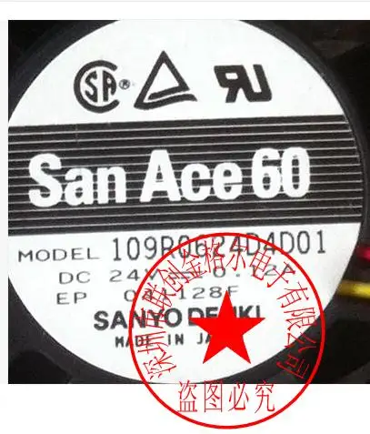 

BRAND NEW 109R0624D4D01 109R0624D401 DC24V 0.12A ORIGINAL 3WIRES FAN FANS