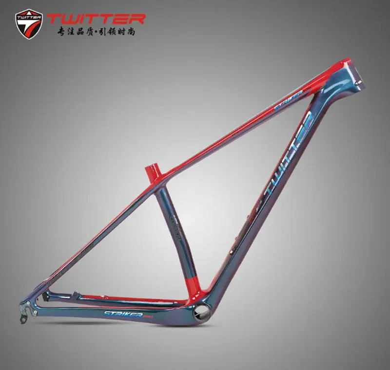 

Mountain Bike Frame Carbon Fiber TWITTER STRIKERpro Bike Frame XC MTB Cross-Country Grade Ultralight Inner Cable