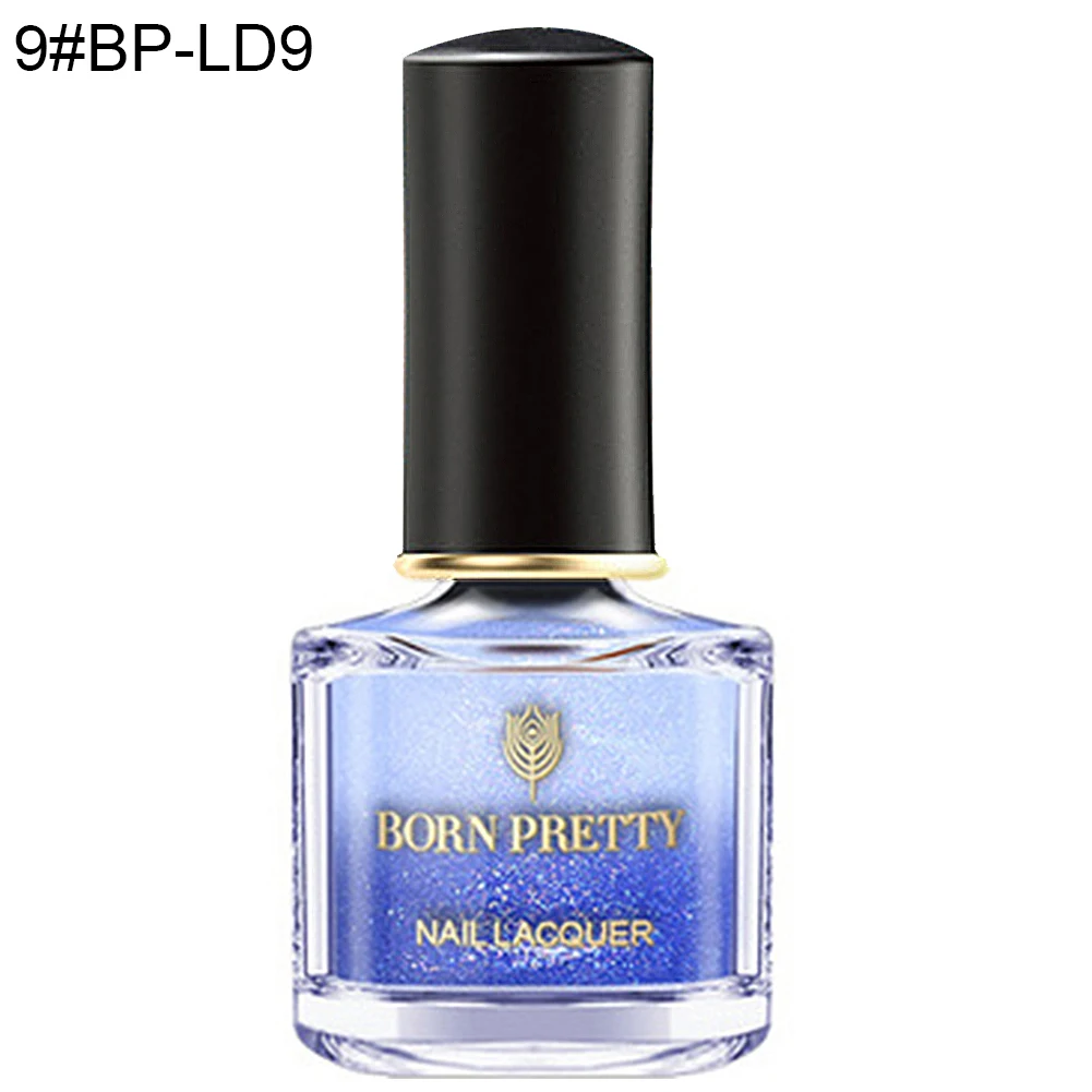 BORNPRETTY Температура Цвет изменить градиент блестящие, дизайн ногтей Гель-лак для декора ногтей Лаки, быстро сохнут, дизайнерские украшения