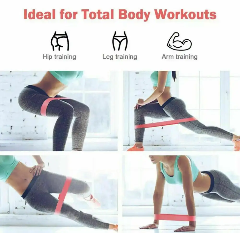 Эластичные резинки 5 уровней для фитнеса йоги спортивные тренировок резиновое