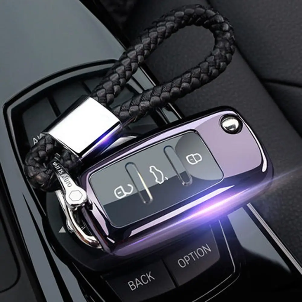 Чехол для ключей с дистанционным управлением для Volkswagen VW Golf Bora Jetta POLO GOLF Passat Beetle Touran Ibiza mk6 Scirocco Leon - Название цвета: Option 6