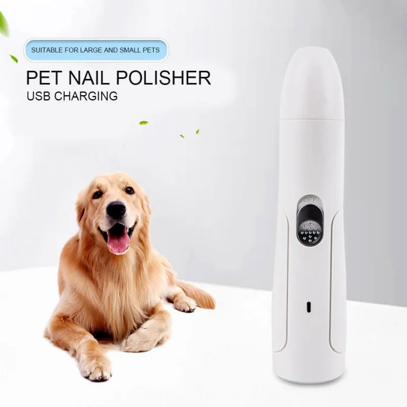 

Pet Cat And Dog USB Charging Automatic Cleaning Manicure Nail Polisher White Portable Travel Home Tools New Arrival