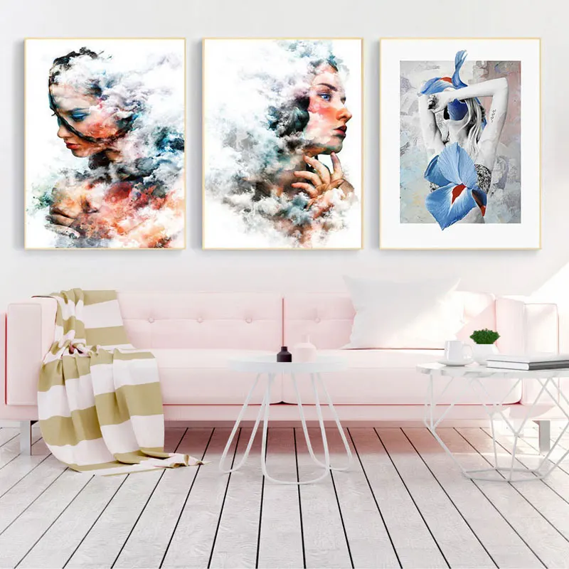 

Canvas Poster Western European People Print Modern Home Decor Abstract Wall Art Painting Nordic Living Room Decoration Picture