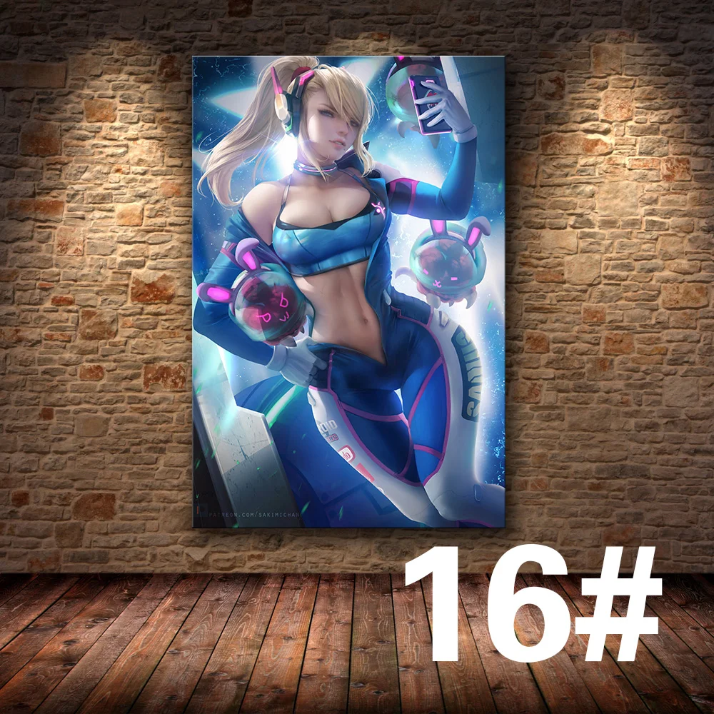 16 Без рамы игра Плакат Украшение живопись Overwatchs на HD холсте Живопись Искусство Плакат стены искусства холст - Цвет: 16