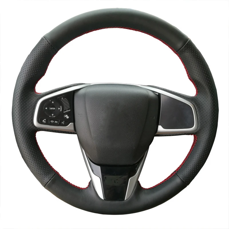

Customized Car-Styling Car Truck Genuine Leather Steering Wheel Cover 36cm 38cm 40cm For KIA RIO peugeot lada kalina vw golf 4 5