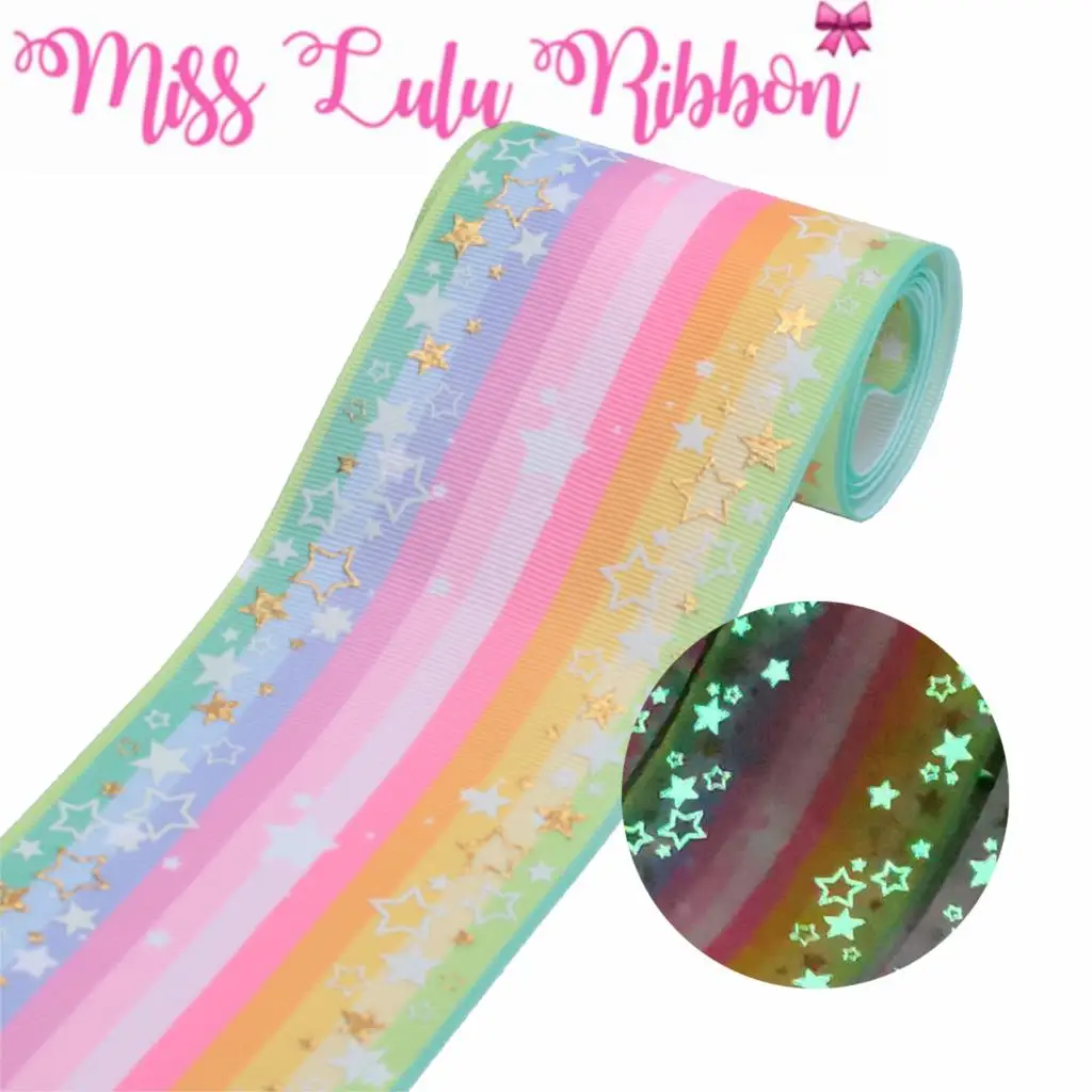 3 &quot75 мм принт в виде звезд белые чернила для печати светится темноте голограмма