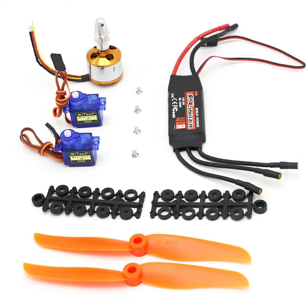 Бесщеточный двигатель A2212 2212 2200KV 30A ESC / Skylinker BLHeli 40A SG90 Servo 6035 Prop для