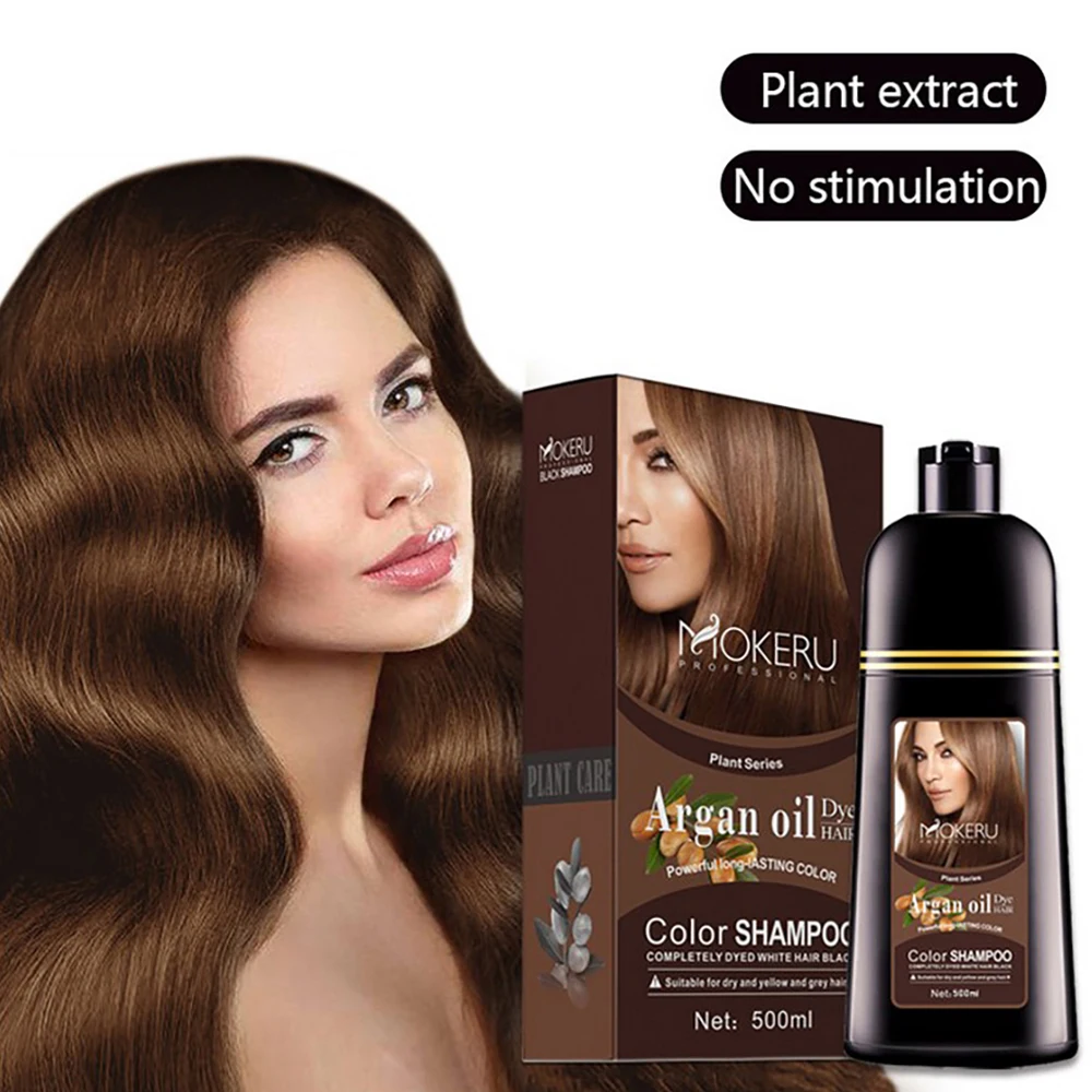 Dye Shampoo Natural Argan Oil Essence Instant