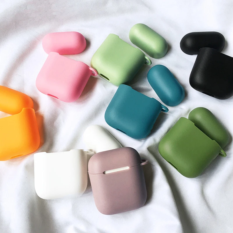 

Original For Apple Airpods 1 2 Wireless Bluetooth Earphone Case Colorful Candy For Apple AirPods New PC Hard Cute Cover Box Case
