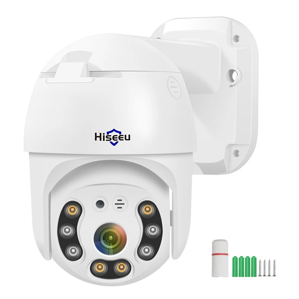 

IP-камера Hiseeu H.265 1080P POE PTZ, 4-кратный зум, двустороннее аудио, 2 МП, водонепроницаемая