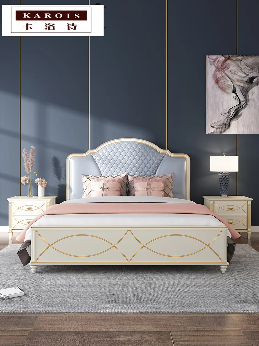 KAROIS DY8909 американская кровать из цельного дерева Современная Минималистичная