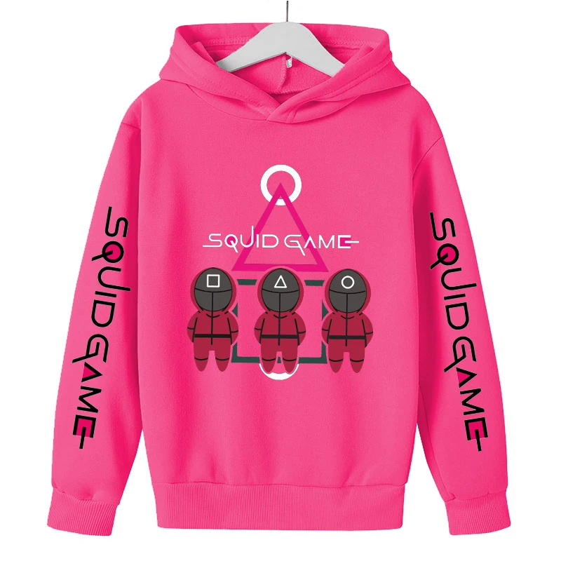 Comic Squid Game Children's Sportswear Boy Jacket Round Six Customized Autumn Hooded Top Korean Drama Clothes Girl