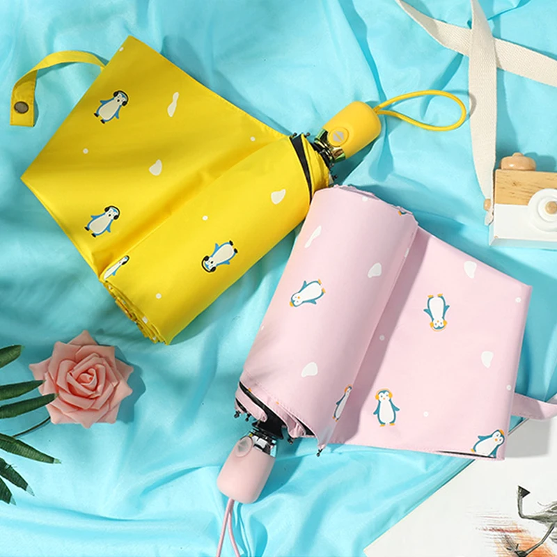 Новый Симпатичный мультяшный цветной полностью автоматический трехскладной