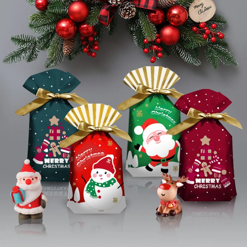 Рождественские Сумки, искусственная Снежинка, сумка на шнурке, рождественские украшения, новый год 2022, домашний декор, рождественские подар...