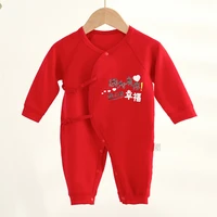 100 cotton baby rompers long sleeve spring 2021 unisex newborn clothes red color new year one piece jumpsuit for boy girl 0 3m
