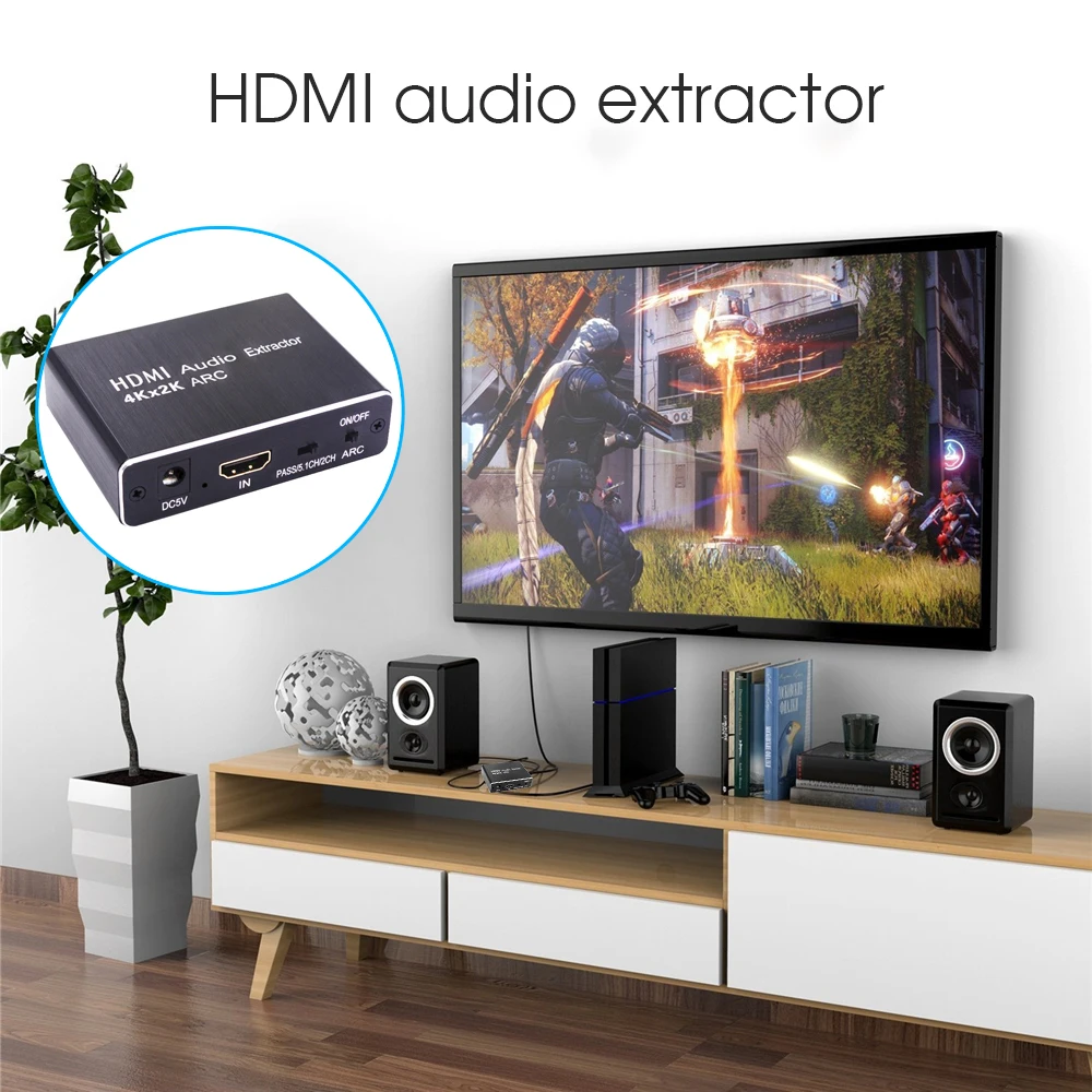 Аудиоадаптер HDMI-совместимый 5 1 ARC SPDIF для динамиков | Электроника