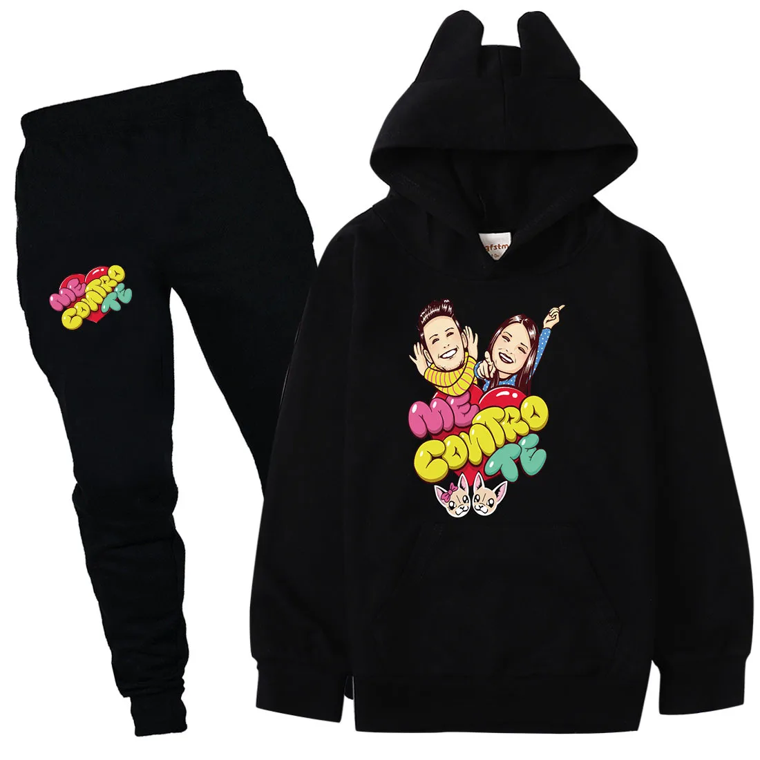 

Me Contro Te Cotton Baby Girls Hoodies Pants Suit Teenage Girls Autumn Sweatershirt Set Kids Hooded T Shirt School Girl Outfit
