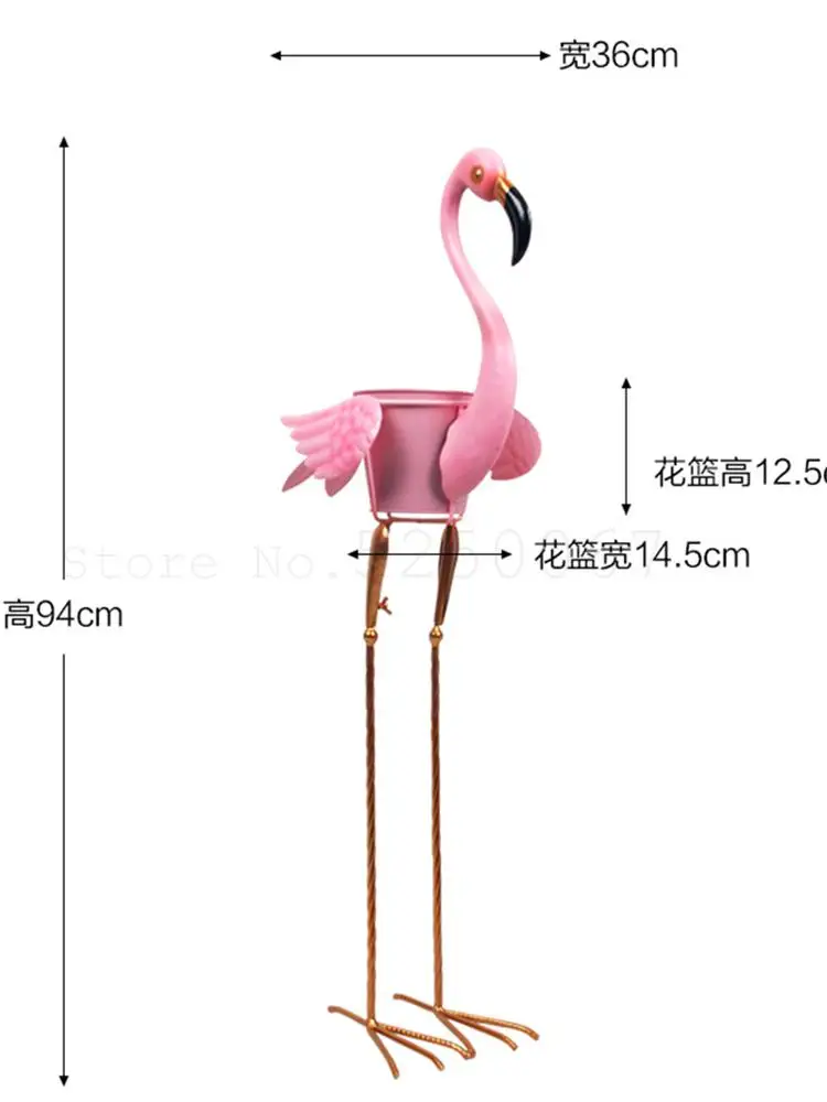 Новые скандинавские фламинго кованые железа полый интерьер гостиной балкона