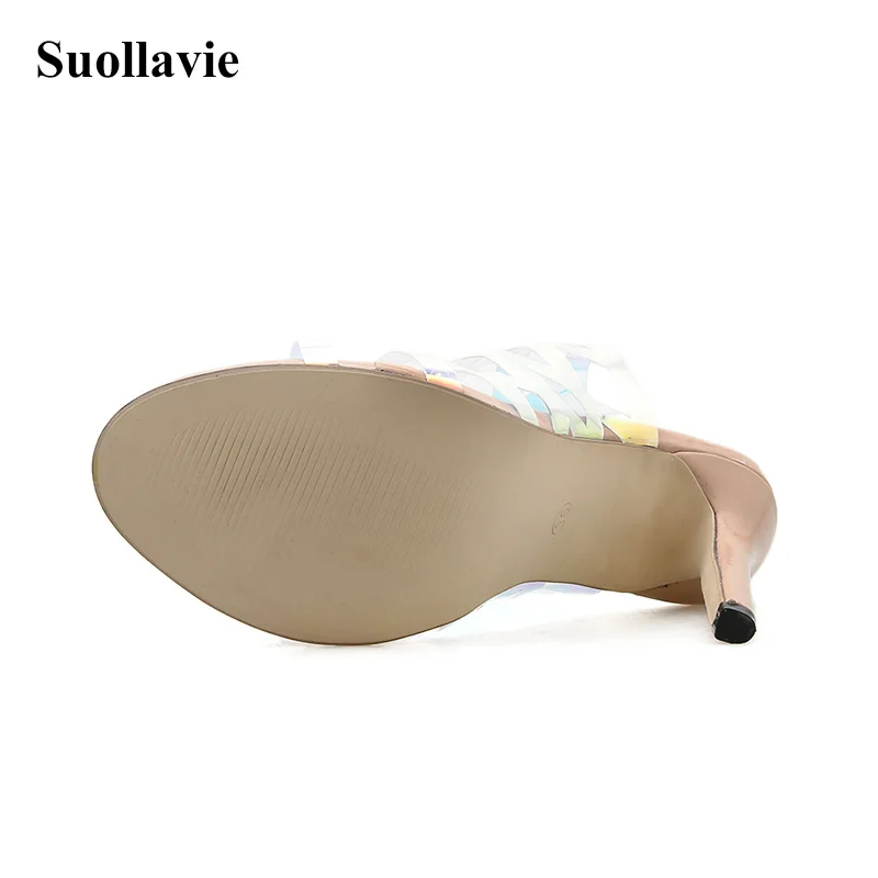 

Women's Leather Slipper Fashion Casual Colorful High Heels Women's Slippers Hollow 2020 New Sandals NIUFUNI Ladies Shoes