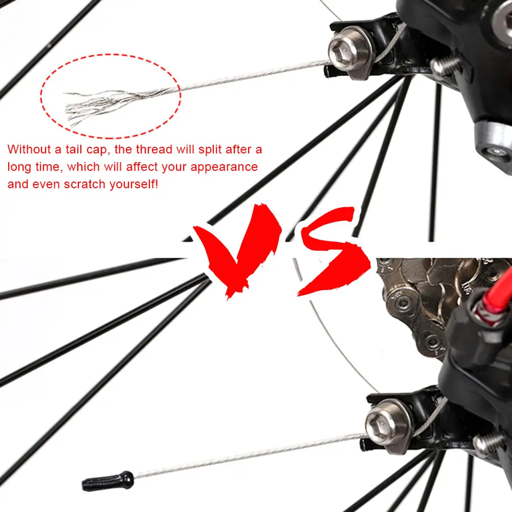 

50pcs Bicycle Gear Shift Core Cap Brake Wire End Core Cap Inner Sleeve Gear Shift Brake Cable Aluminum Alloy Bicycle Accessories