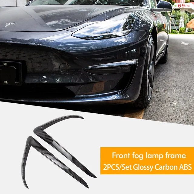 Murah Magical2021 Untuk Diterapkan Pada Tesla Model 3 Pisau Angin Alis Lampu Kabut Bingkai Dekorasi Eksterior Sekitarnya Refitting Dengan Semut