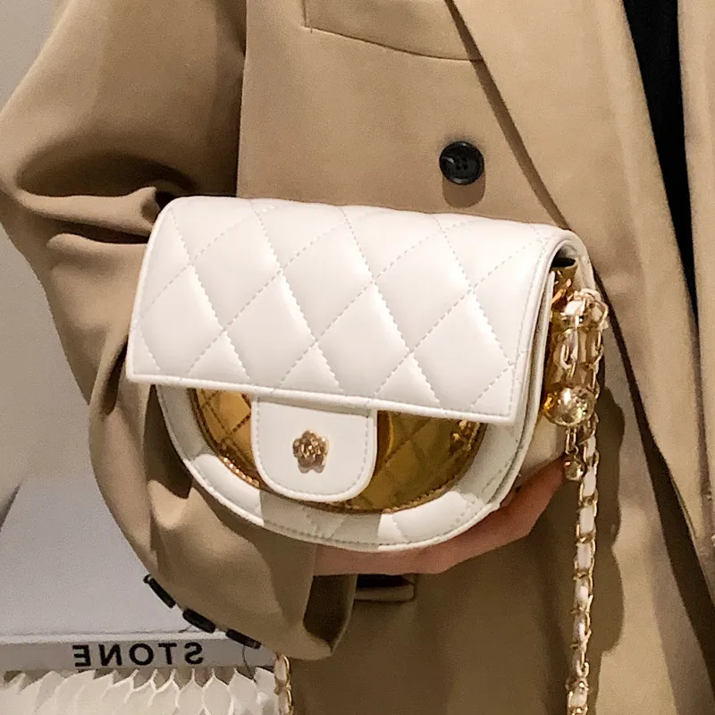 

Small Chain Shoulder Bags for Women Diamond Lattice Crossbody Bag Quilted Leather Messenger Bag Lozenge Designer Ladies Handbags